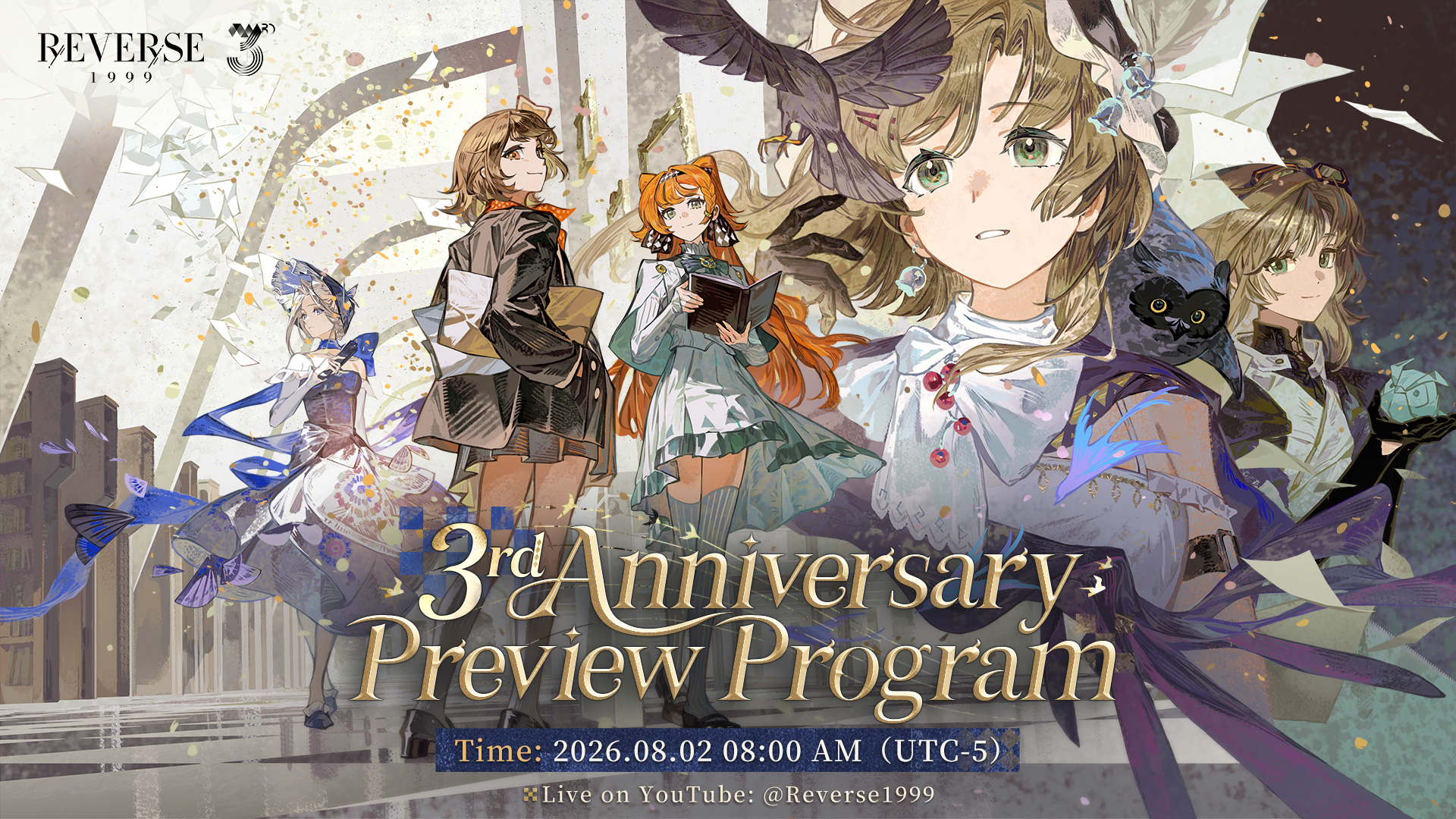 Join the Reverse 1999 3rd Anniversary Livestream on August 2!